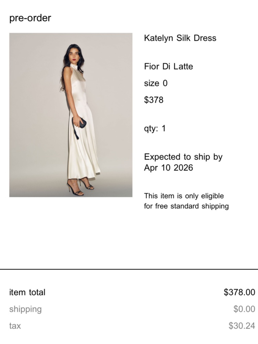 Reformation Katelyn Silk Midi Dress in Fior Di Latte